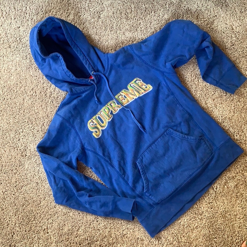 Small Blue Supreme Hoodie